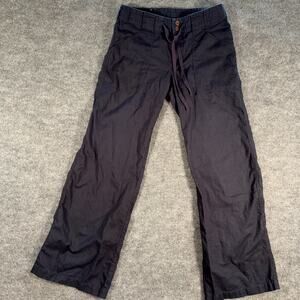 Patagonia Women’s Hemp Cotton Pants Size 6 Drawstring Button Waist Black